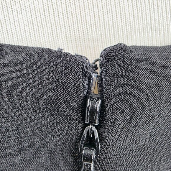 Adrianna Papell Womens Black Pleated Sheath Dress Size 4 - Picture 5 of 13